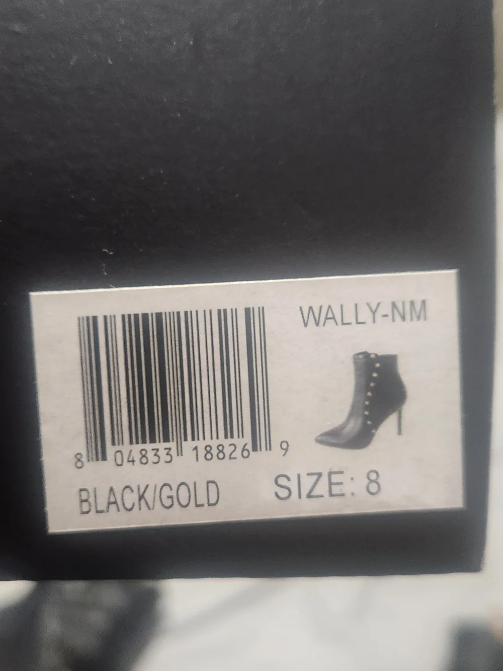 Nicole Millers Black Studded Pointed-Toe Women’s Ankle Boots